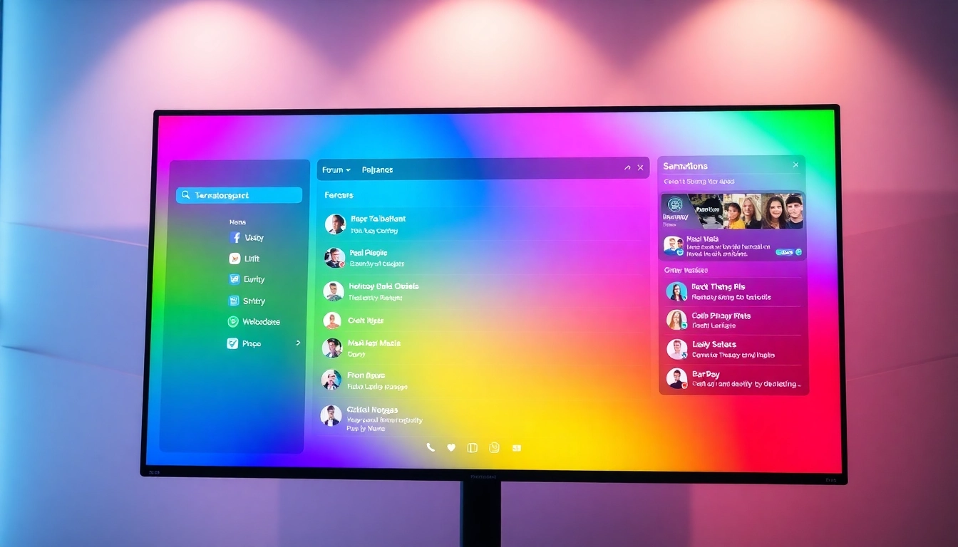 Engaging image illustrating https://uu88.forum's vibrant online community platform with interactive user interfaces and modern design elements, fostering discussion and connection.