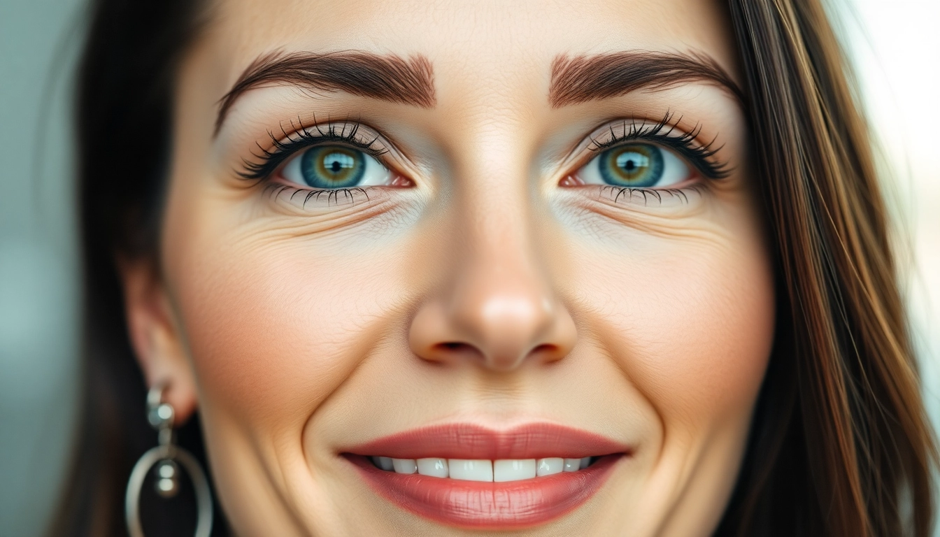 Oberlidstraffung Zürich: Woman with refreshed eyes showcasing successful eyelid lift procedure.