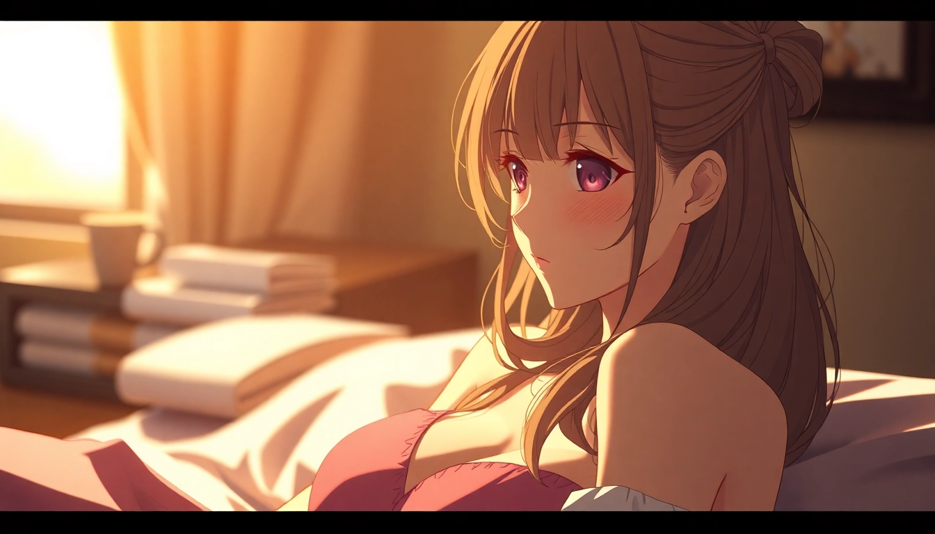 Engaging NSFW ai-generated scene illustrating a hyper-realistic, emotionally expressive anime figure in a warm setting, emphasizing detail and intimacy for visual storytelling.