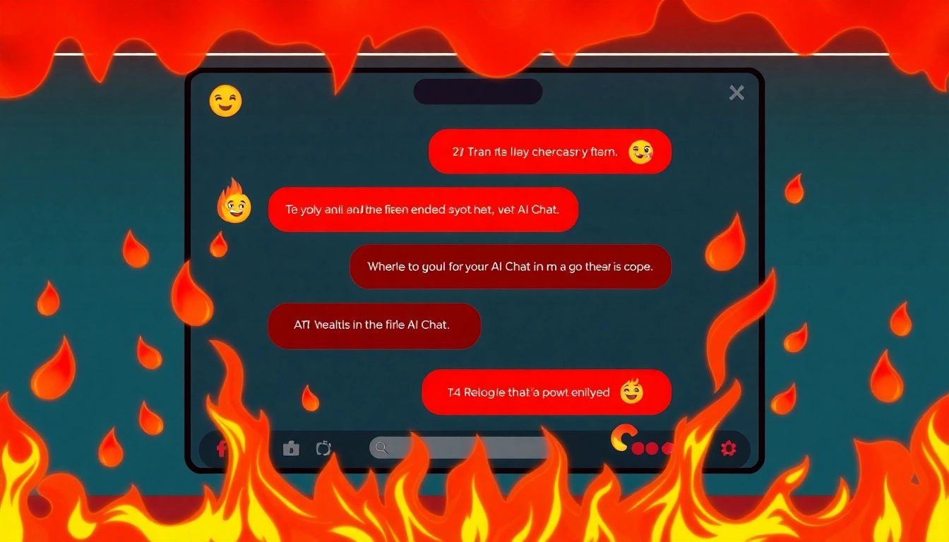 Dynamic Spicy AI Chat platform showing colorful conversation bubbles and visual roleplay elements for engaging interactions.