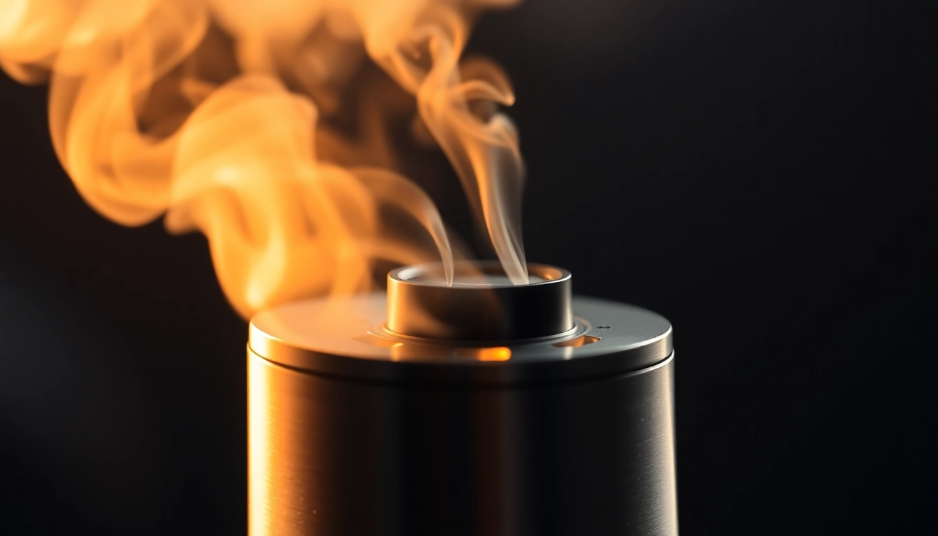 Elektronik sigara in hand with vapor, showcasing sleek design and vapor clouds for an engaging, accessible look.