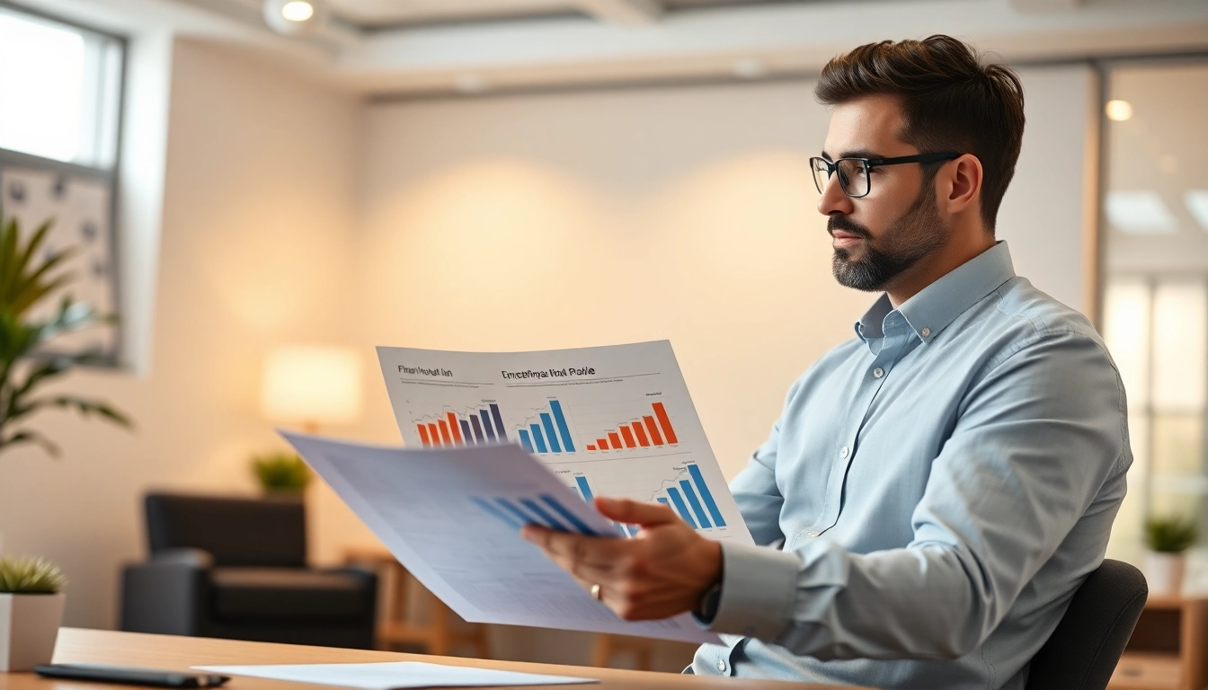 Pensions Investment Guide Expert financial advisor analyzing retirement plans and charts for